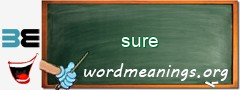 WordMeaning blackboard for sure